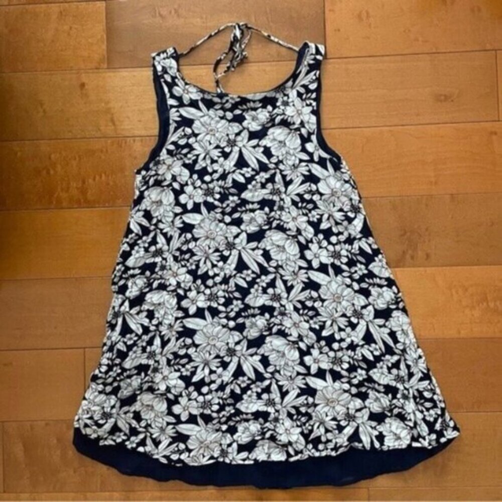 Foreign Exhange Floral Chiffon Sleeveless Mini Dress